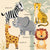 Safari Animal Foil Balloons - Safari Jungle Animal Birthday Party Decorations