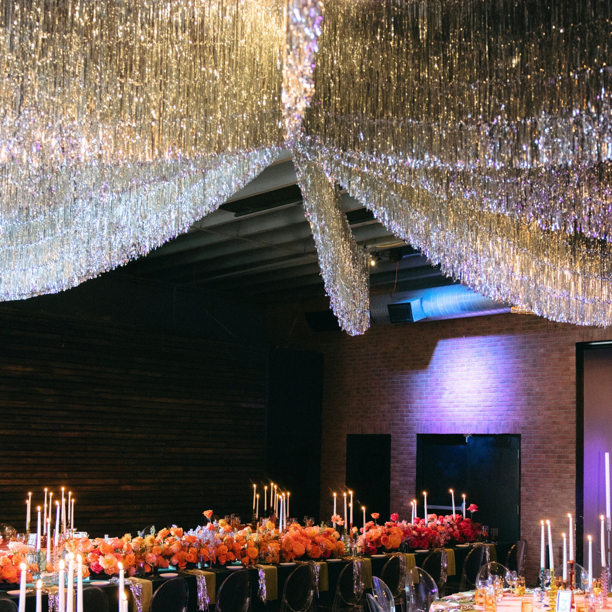 Silver Tinsel Garlands