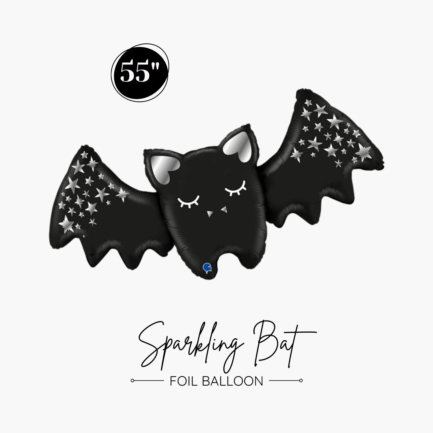 Sparkling Bat Foil Balloon 55" - Cute Spooky Halloween Party Decorations - Ottawa Balloons