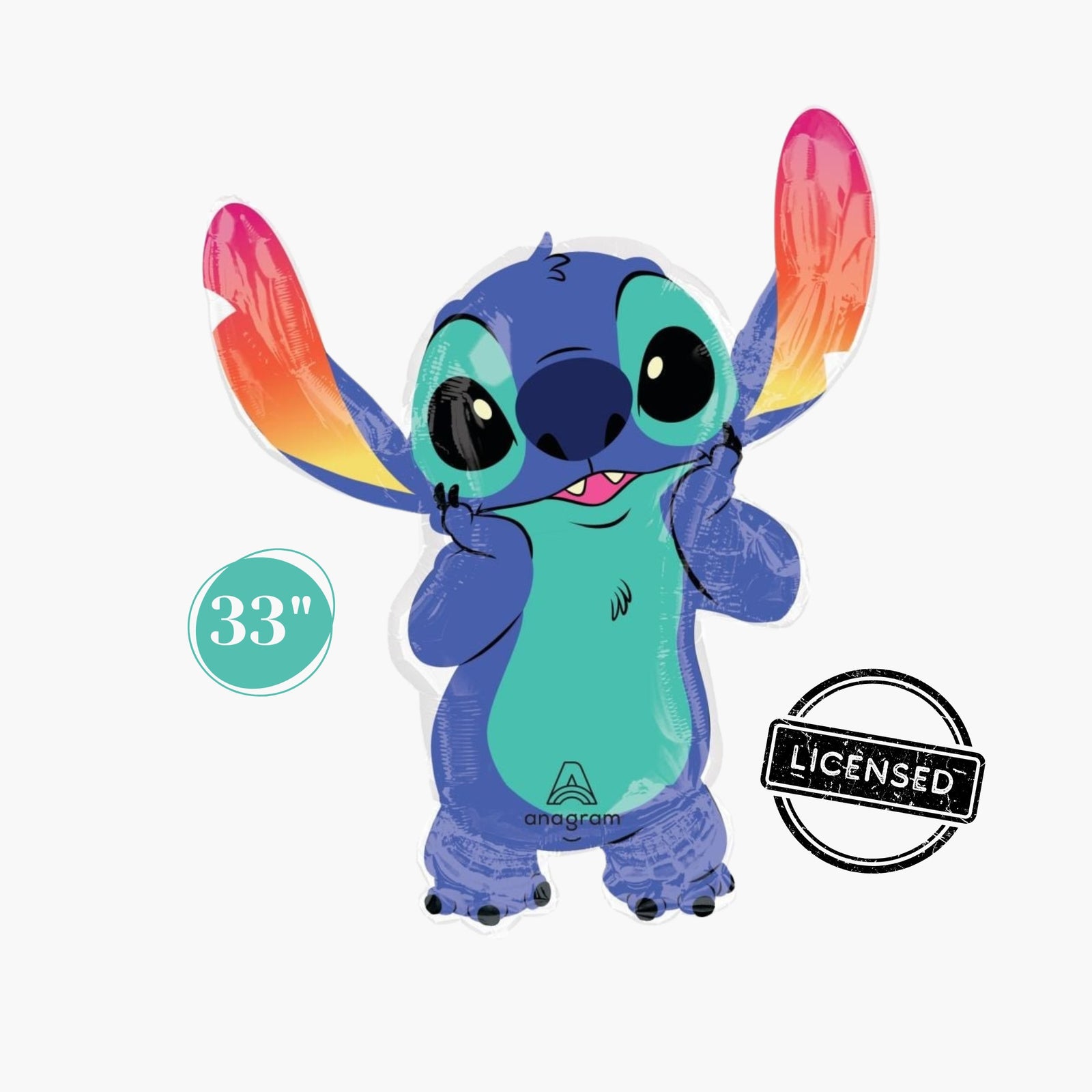 Licensed Disney Character Stitch Mylar Balloon 33 inch