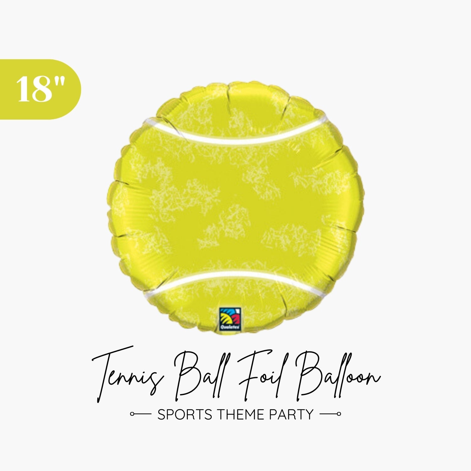 Tennis Ball Foil Balloon 18" - Sports Theme Birthday Party Decorations