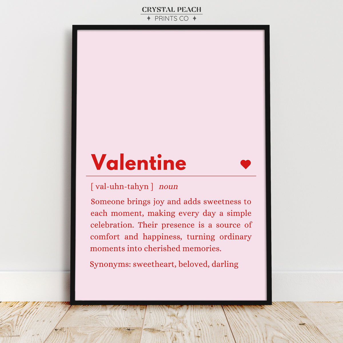 Pink Valentine Definition Digital Print