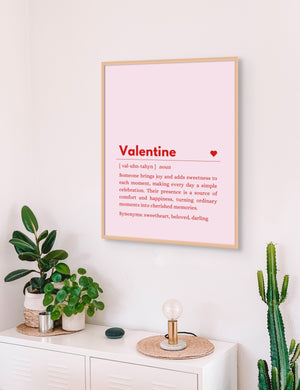 Pink Valentine Definition Digital Print