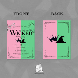 Editable Wicked Birthday Party Invitation