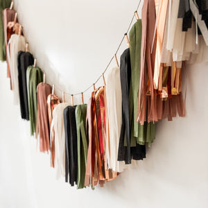 Sage and Copper Tassel Garland