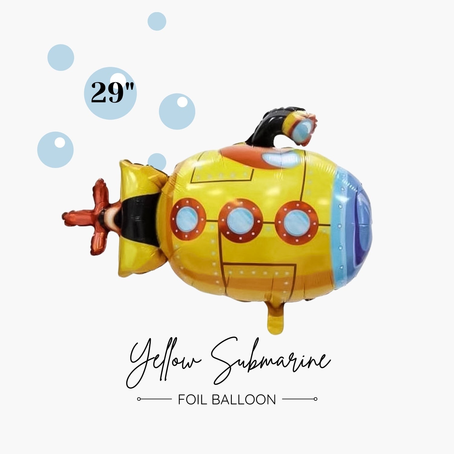 Yellow Submarine Foil Balloon 29"