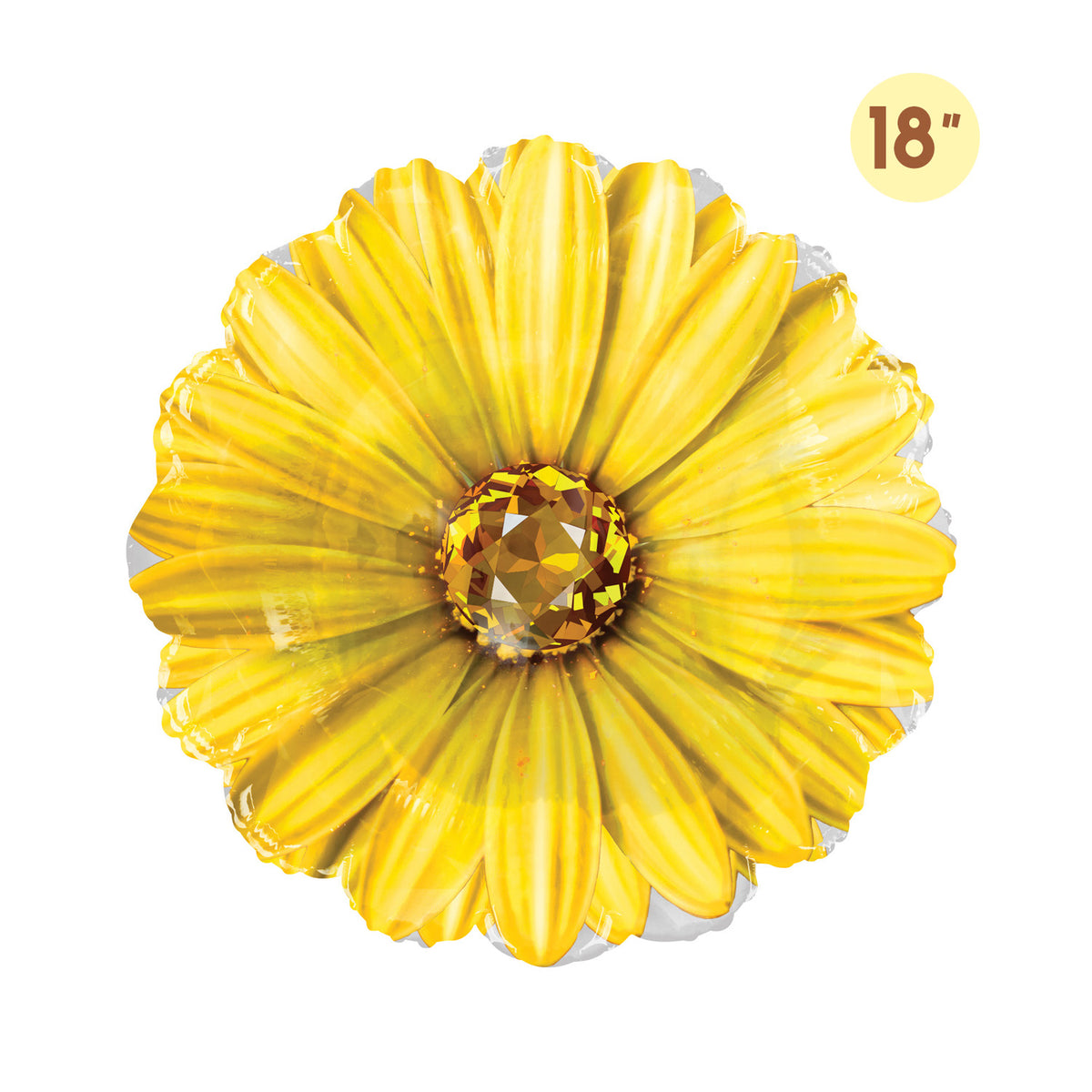 Yellow Daisy Foil Balloon 18-inch