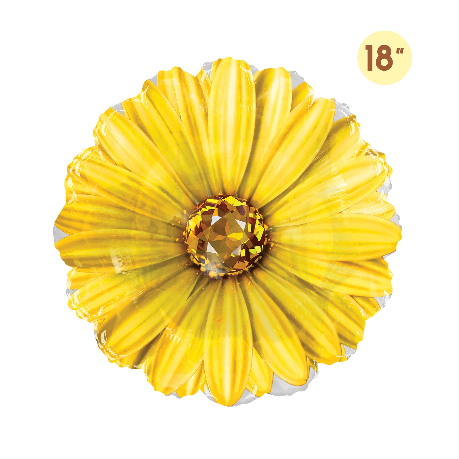 Yellow Daisy Foil Balloon 18-inch