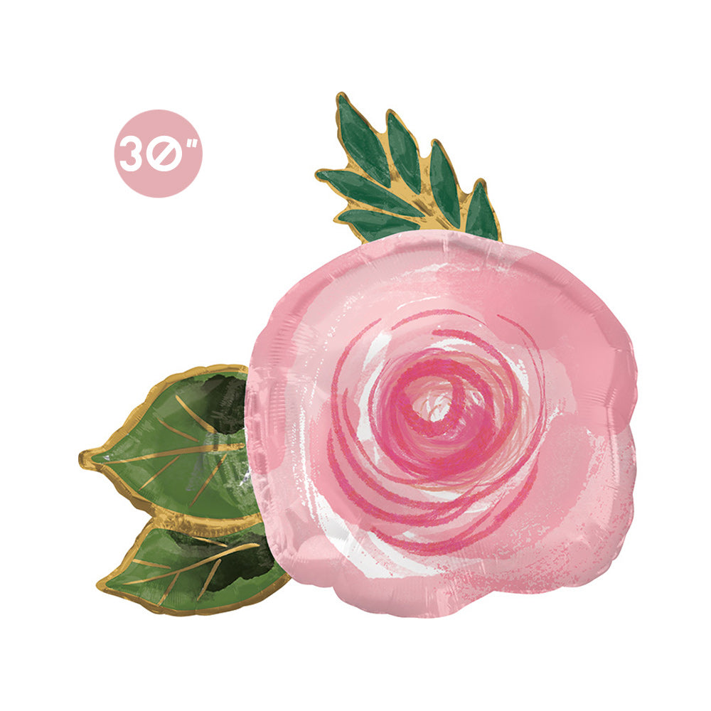 Bright Pink Flower Foil Balloon 30-inch - Spring Garden Party, Summer Birthday Party, Girl Birthday Party, Flower Balloon Decorations, Baby Girl Shower, Bridal Shower - GenWoo Shop 