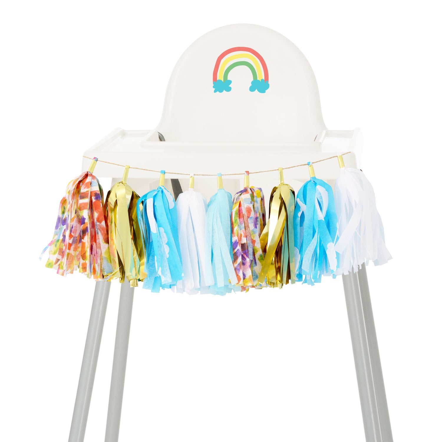 A Beautiful Day High Chair Garland, Rainbow 1st Birthday, Sunshine Birthday Party, First Birthday Party, High Chair Banner, Cake Smash