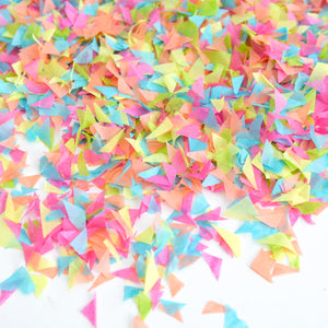 Aloha Fruity Confetti - Biodegradable Paper Confetti, Colorful Summer Birthday Confetti, Fruit Party Decoration, Tropical Flamingo Party