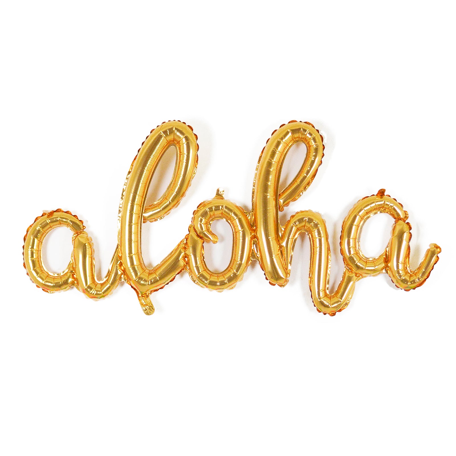 Gold Aloha Script Balloon