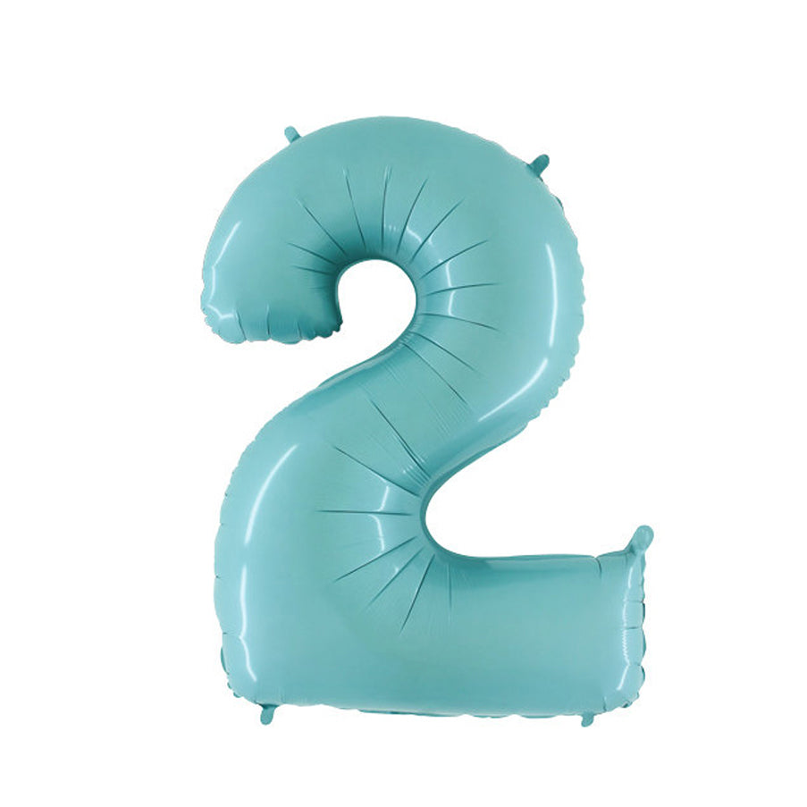 Jumbo Baby Blue Number 2 Foil Balloon