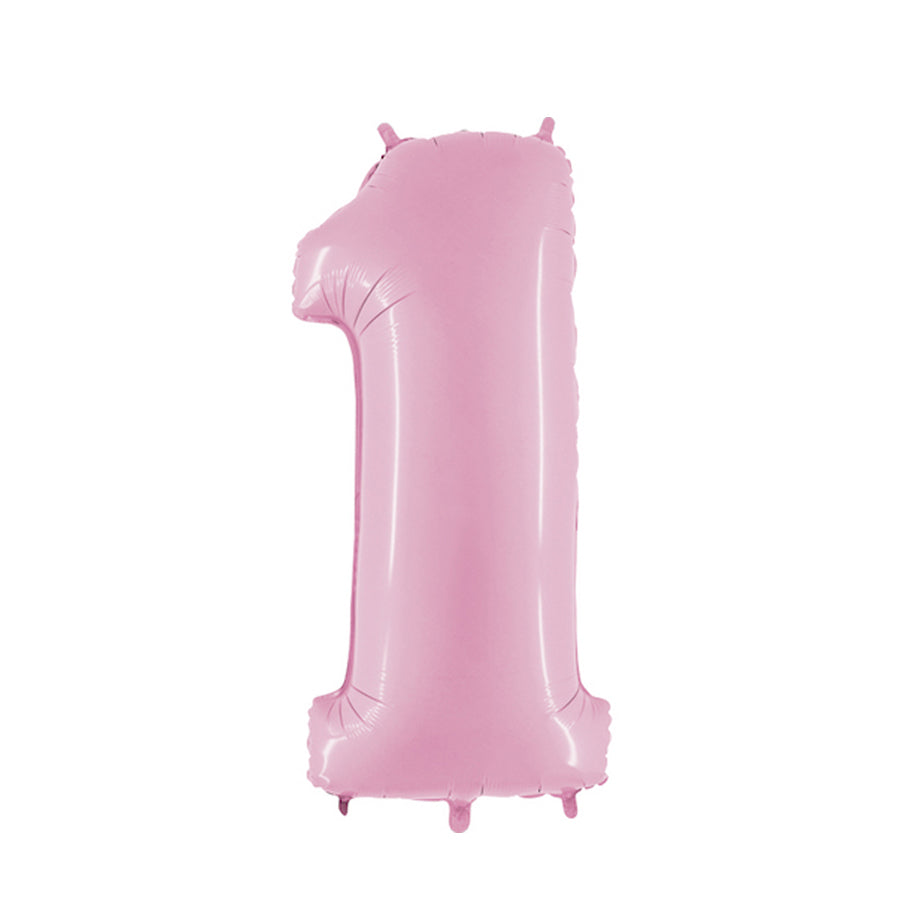 Jumbo Baby Pink Number 1 Foil Balloon