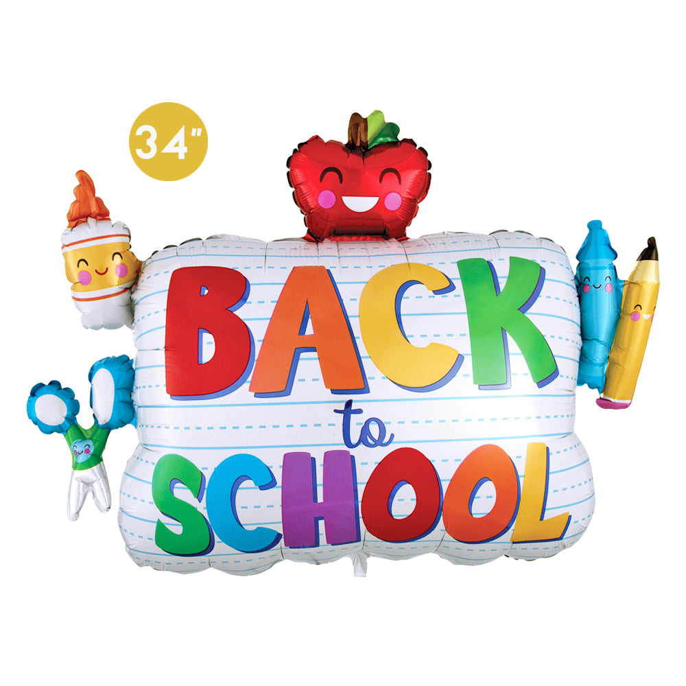 back to school jumbo balloons. party decorations