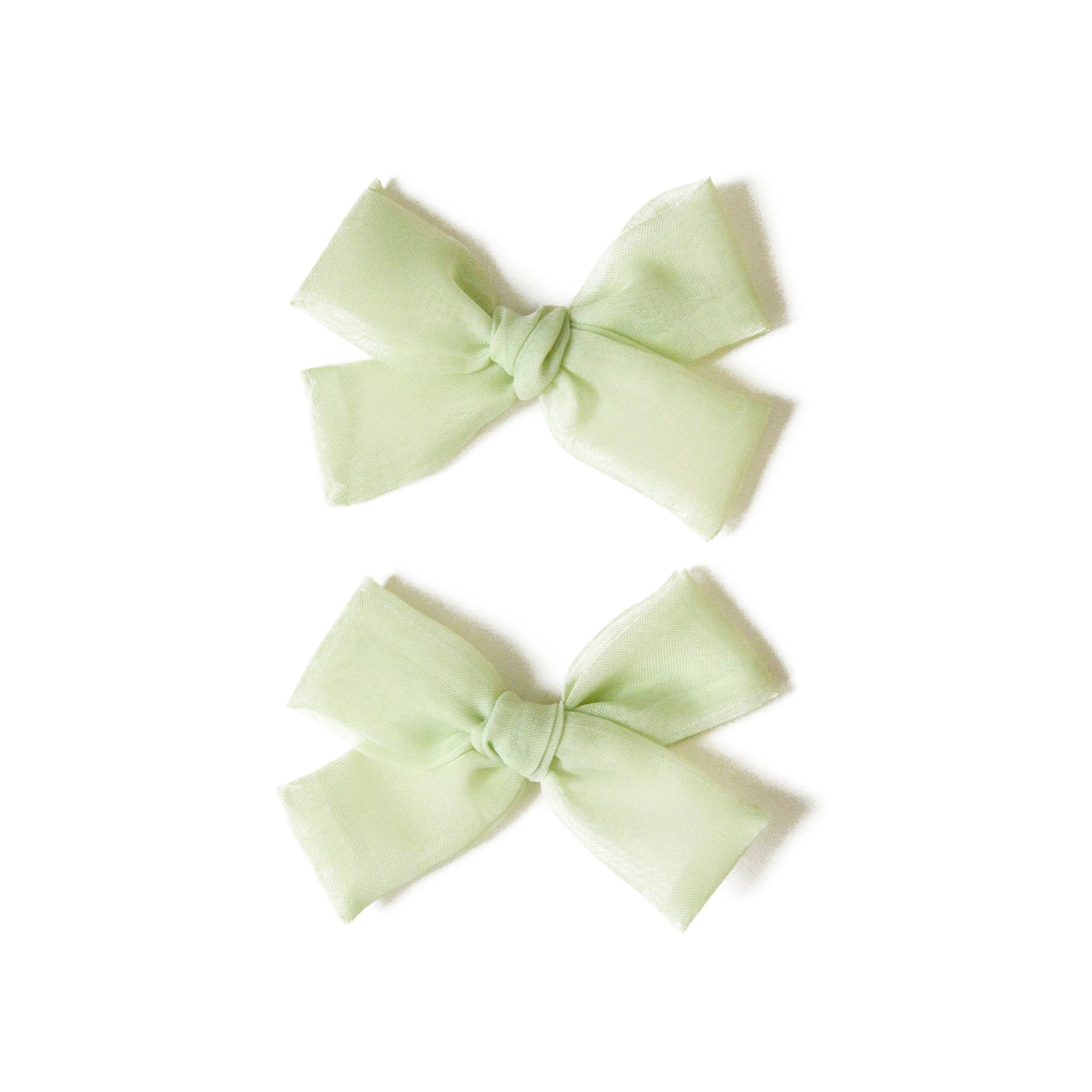 Green Bow Pigtail Set, Girls Hair Accessories Bows