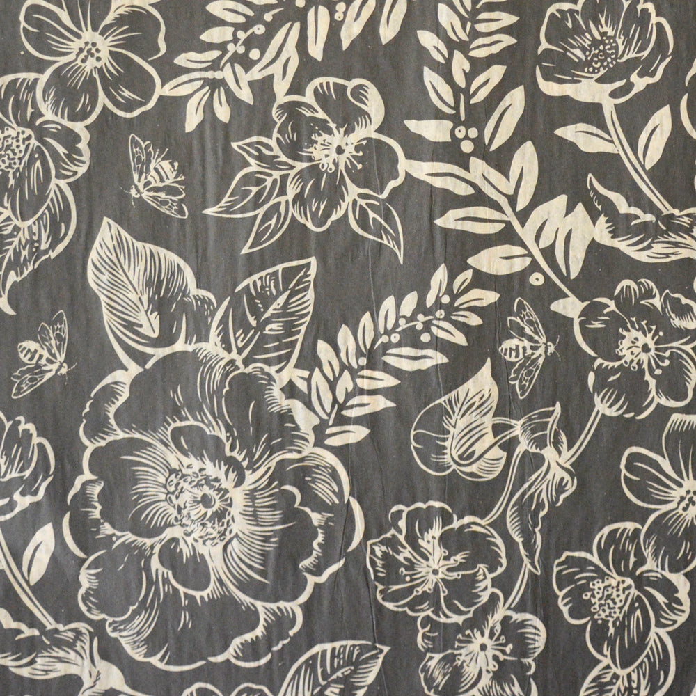 Luxury Black Floral Patterned Tissue Paper - Christmas Holiday Gift Wrapping  & DIY Projects Paper Supplies - GenWooShop