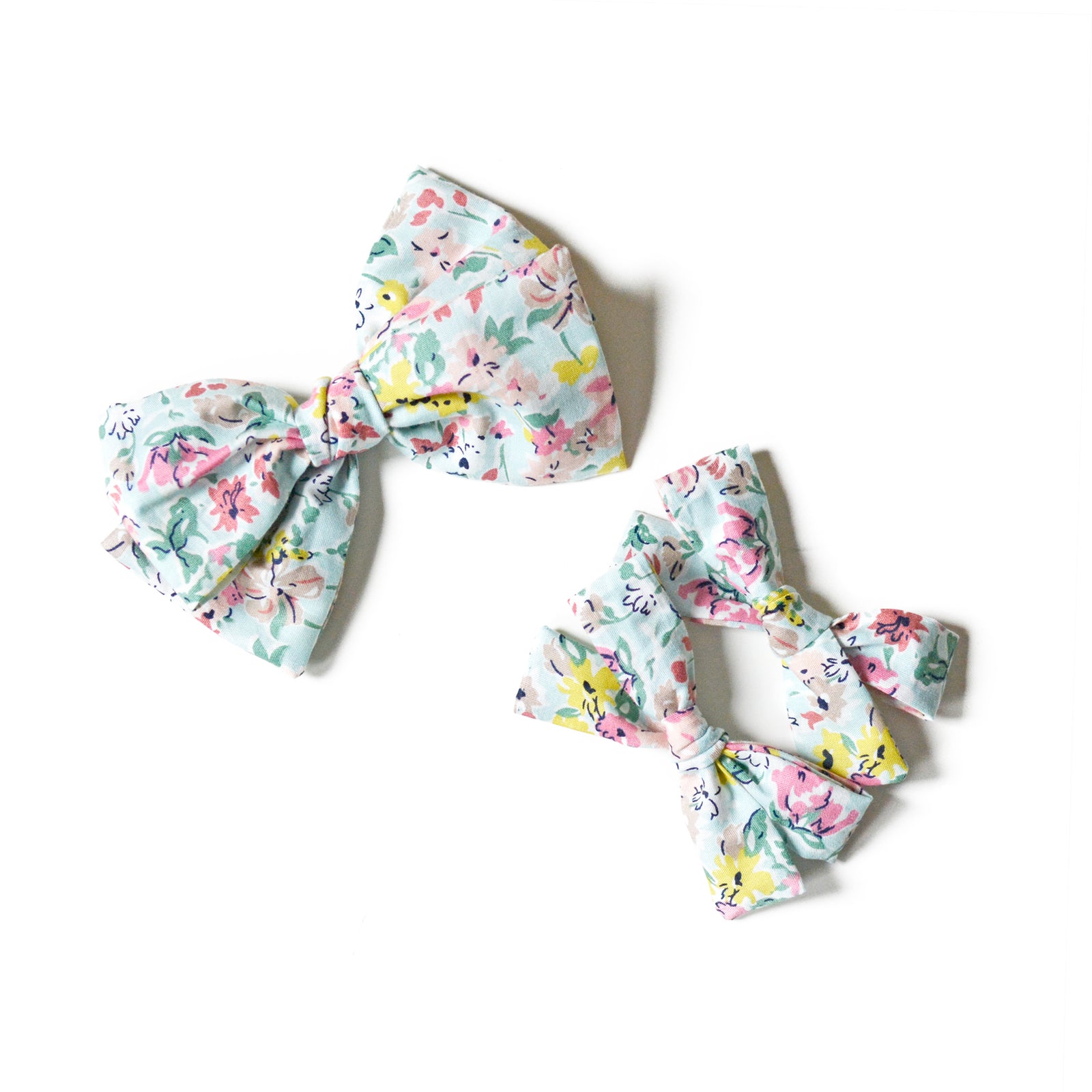 Girls Hair Bow, Pigtail Set 