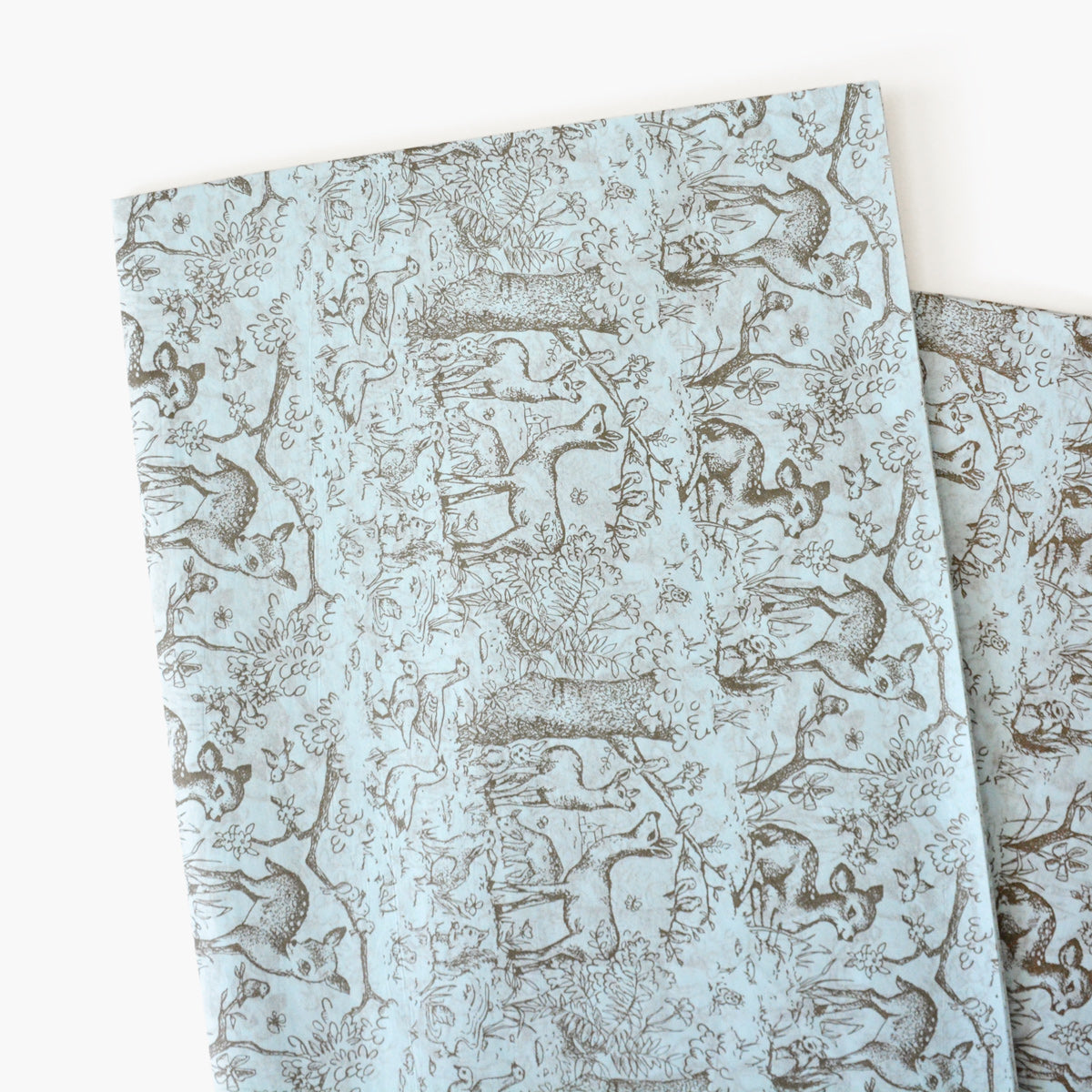 Blue Baby Deer Tissue Paper - Woodland Theme Christmas Holiday Gift Wrapping For Little Boys - DIY Projects Paper Supplies