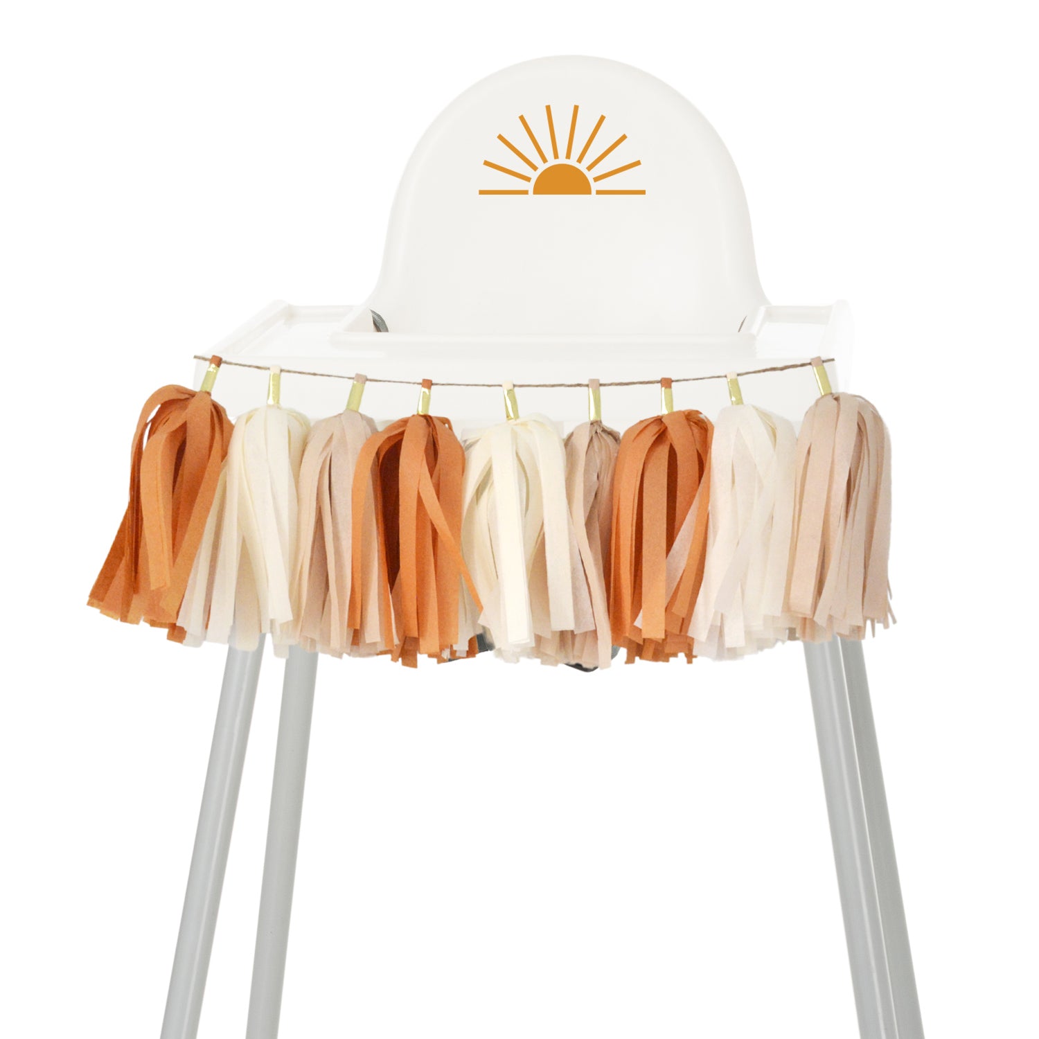 Boho Sunset High Chair Garland - Bohemian Sun Party - Halloween Pumpkin Fall Birthday Party - Thanksgiving