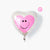 Pink Heart Smiley Face Foil Balloon 17" - Hippie Funky Groovy Birthday Party Decor