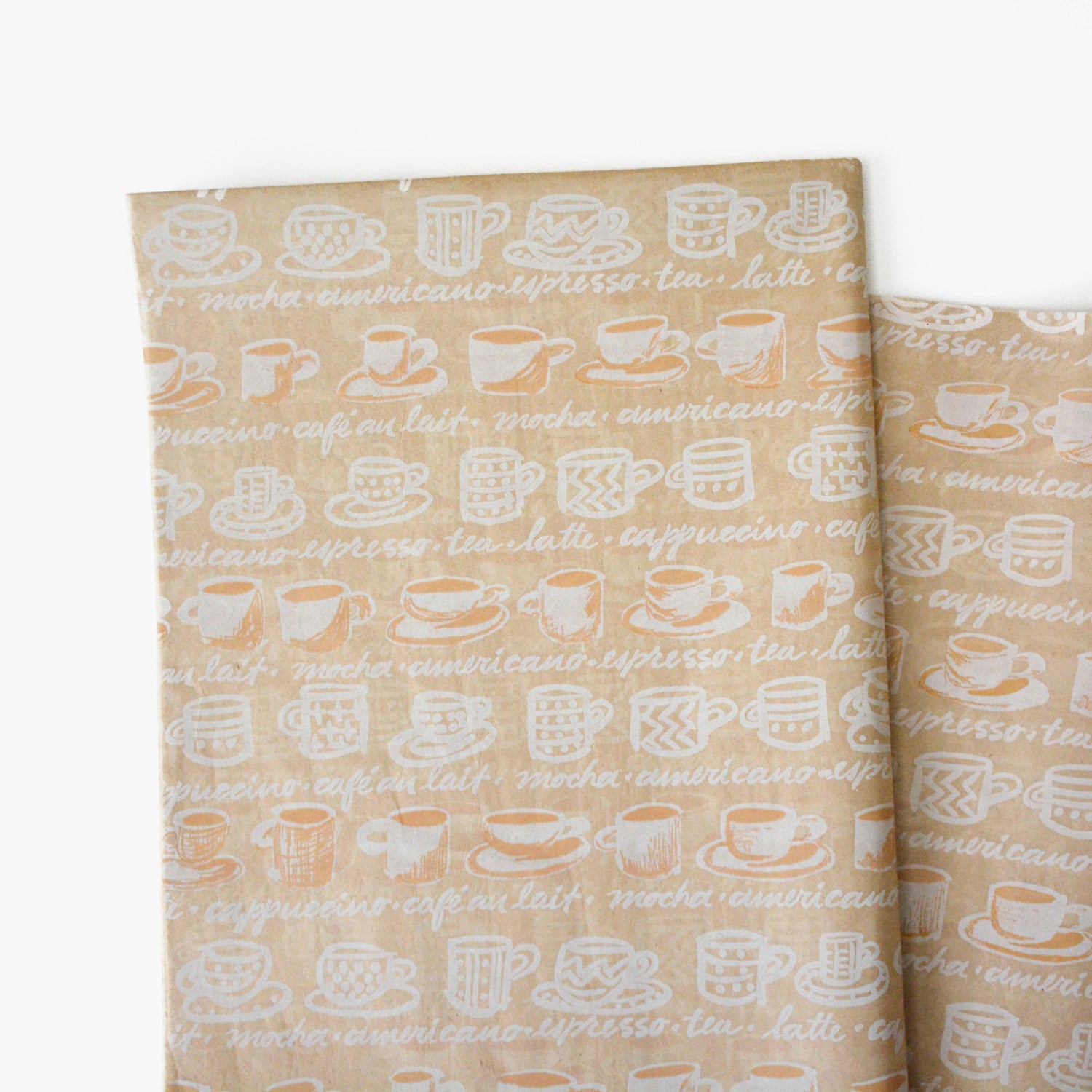 Kraft Coffee Illustration Tissue Paper