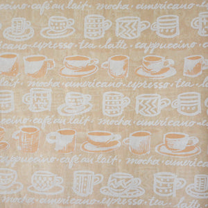 Kraft Coffee Illustration Tissue Paper