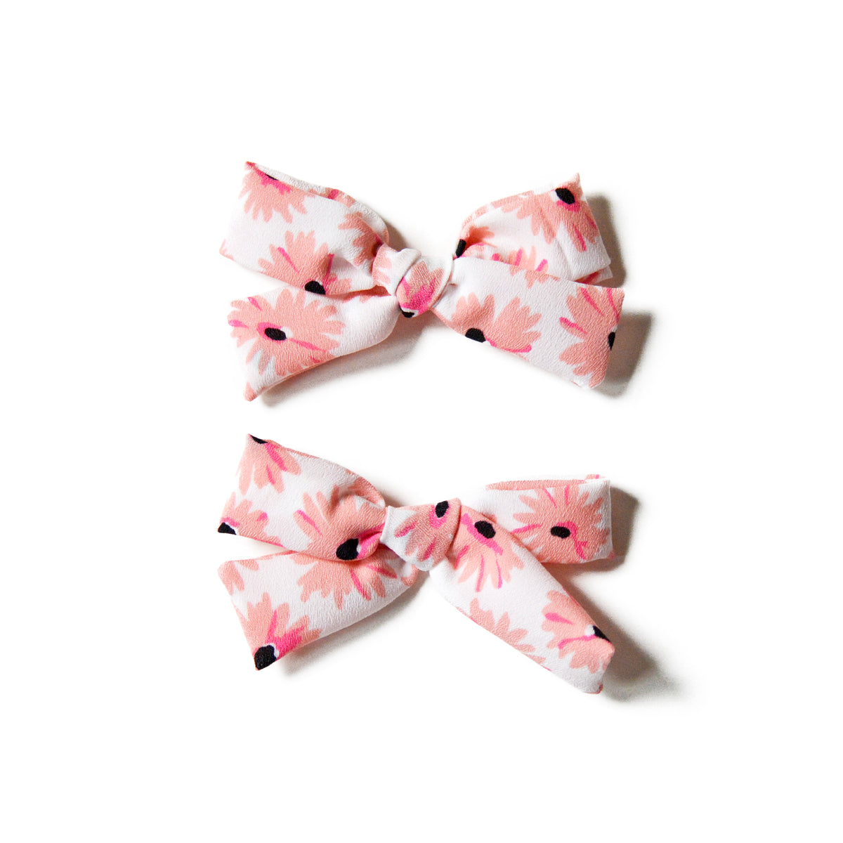 Coral Flower Hair Bows for Girls, Kids Hair Accessories