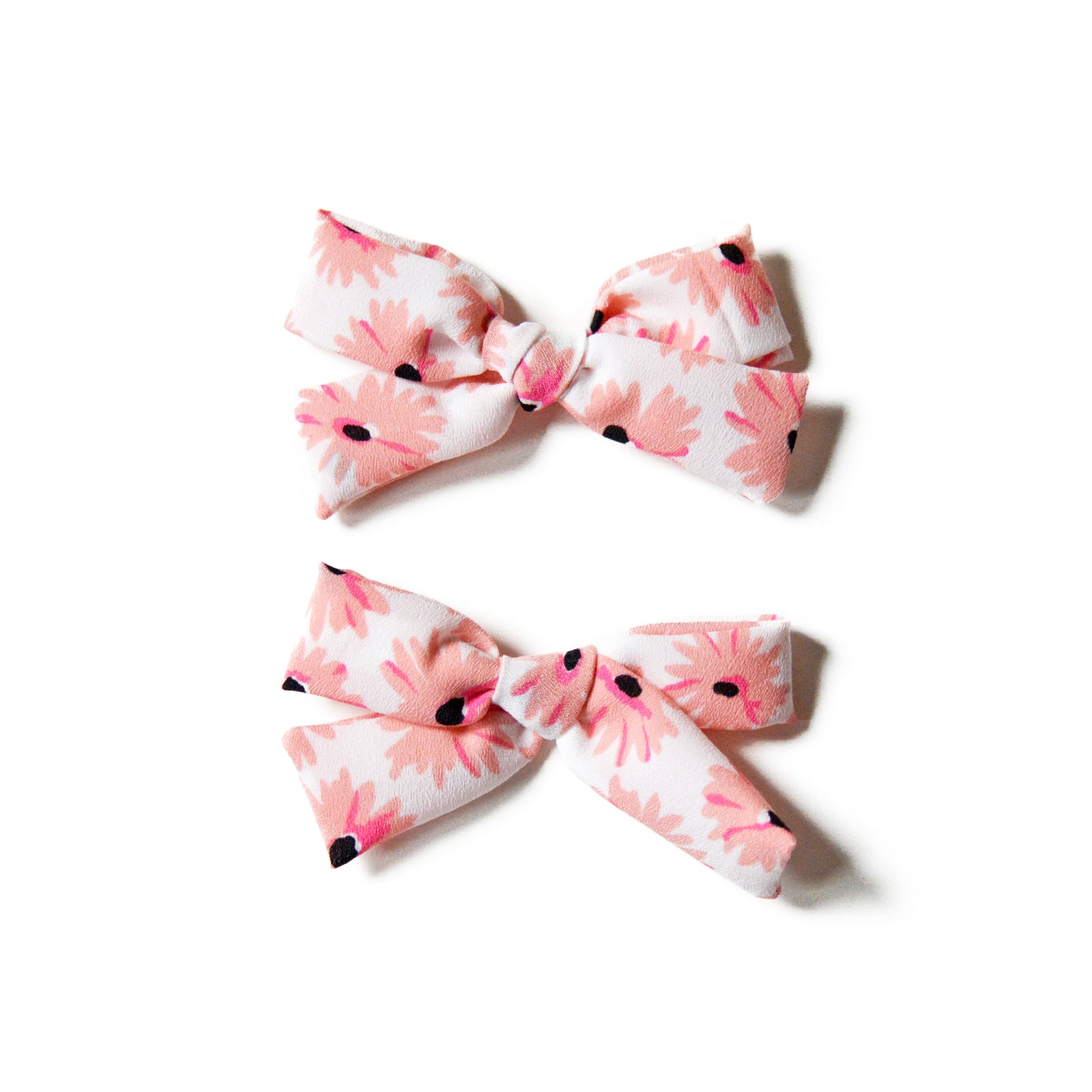 Coral Flower Hair Bows for Girls, Kids Hair Accessories