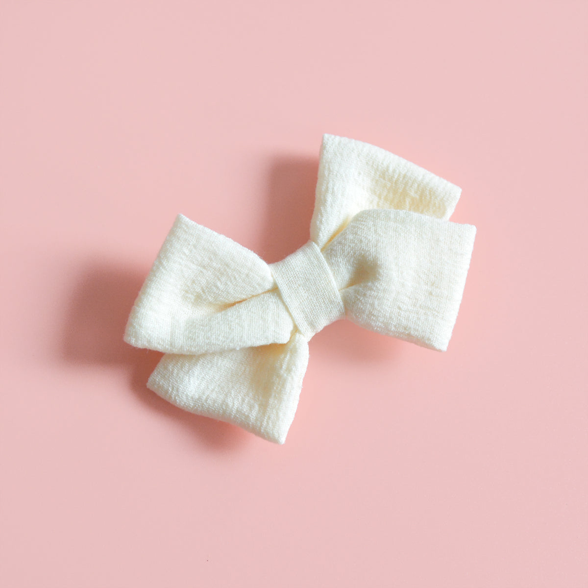 Cream Gauze Chunky Bow || by CoraCo Handmade