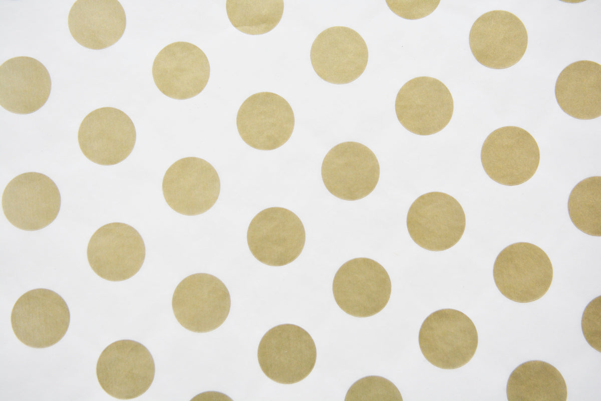 Gold Polka Dots Tissue Paper