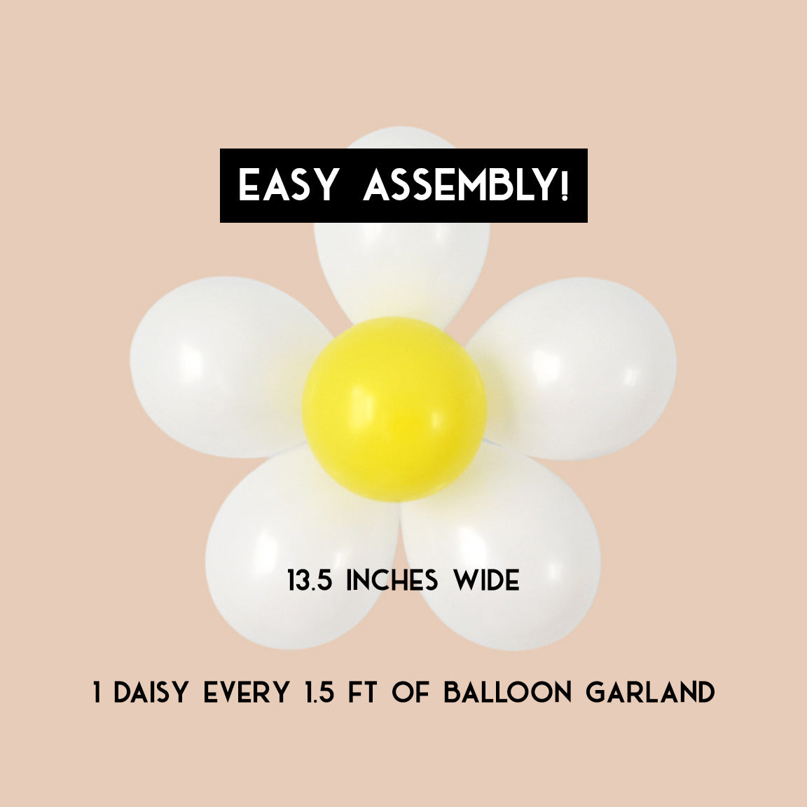 Rainbow Daisy Balloon Garland Kit