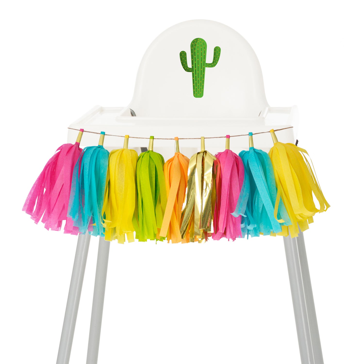 Fiesta High Chair Garland, Tropical Birthday Party, Flamingo Party Decor, Cactus Party Decor, First Birthday, Cake Smash. High Chair Banner