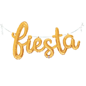 Gold Fiesta Script Balloon