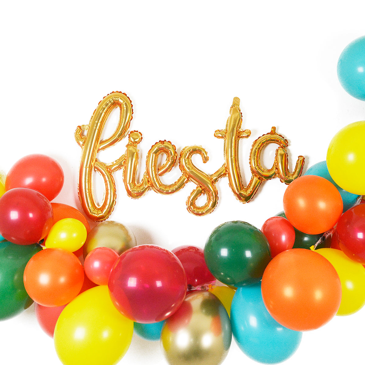 Gold Fiesta Script Balloon