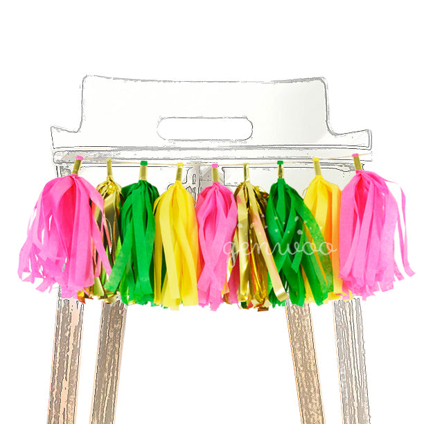 Tropical Flamingo High Chair Garland