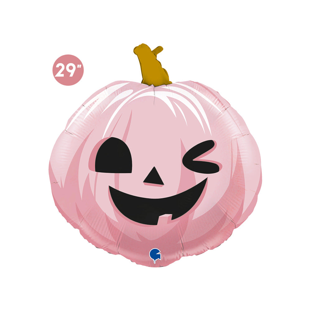Cute Pink Pumpkin Balloon 29" - Halloween Pumpkin Kids Birthday Party Decoration