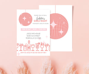 Editable Galentine's Day Girls Night Party Digital Invitation