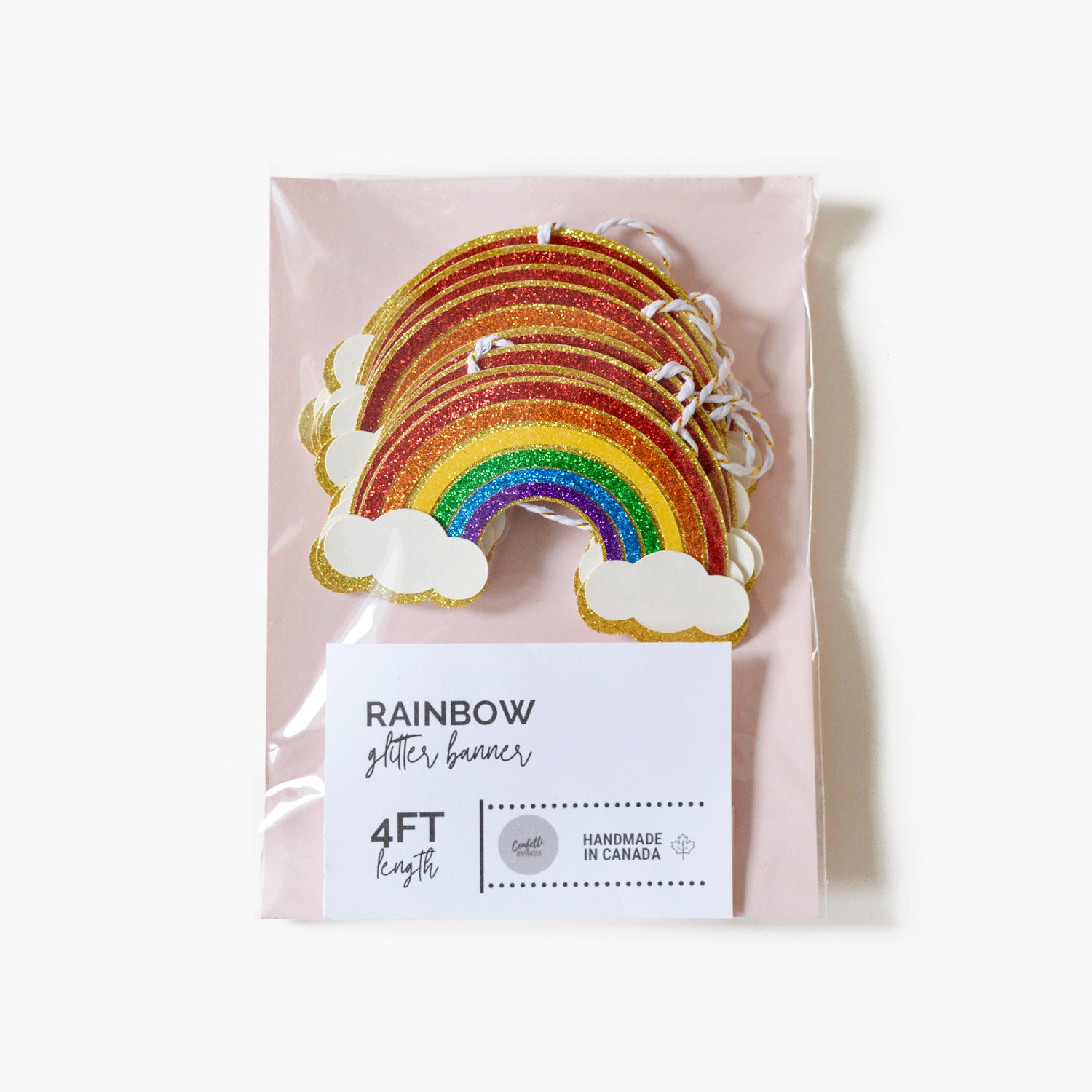 Glitter Rainbow Banner - Rainbow Birthday Party Banner Decoration, St Patrick's Day Party Decoration, Rainbow Birthday Party, Baby Shower, Rainbow Nursery Decoration