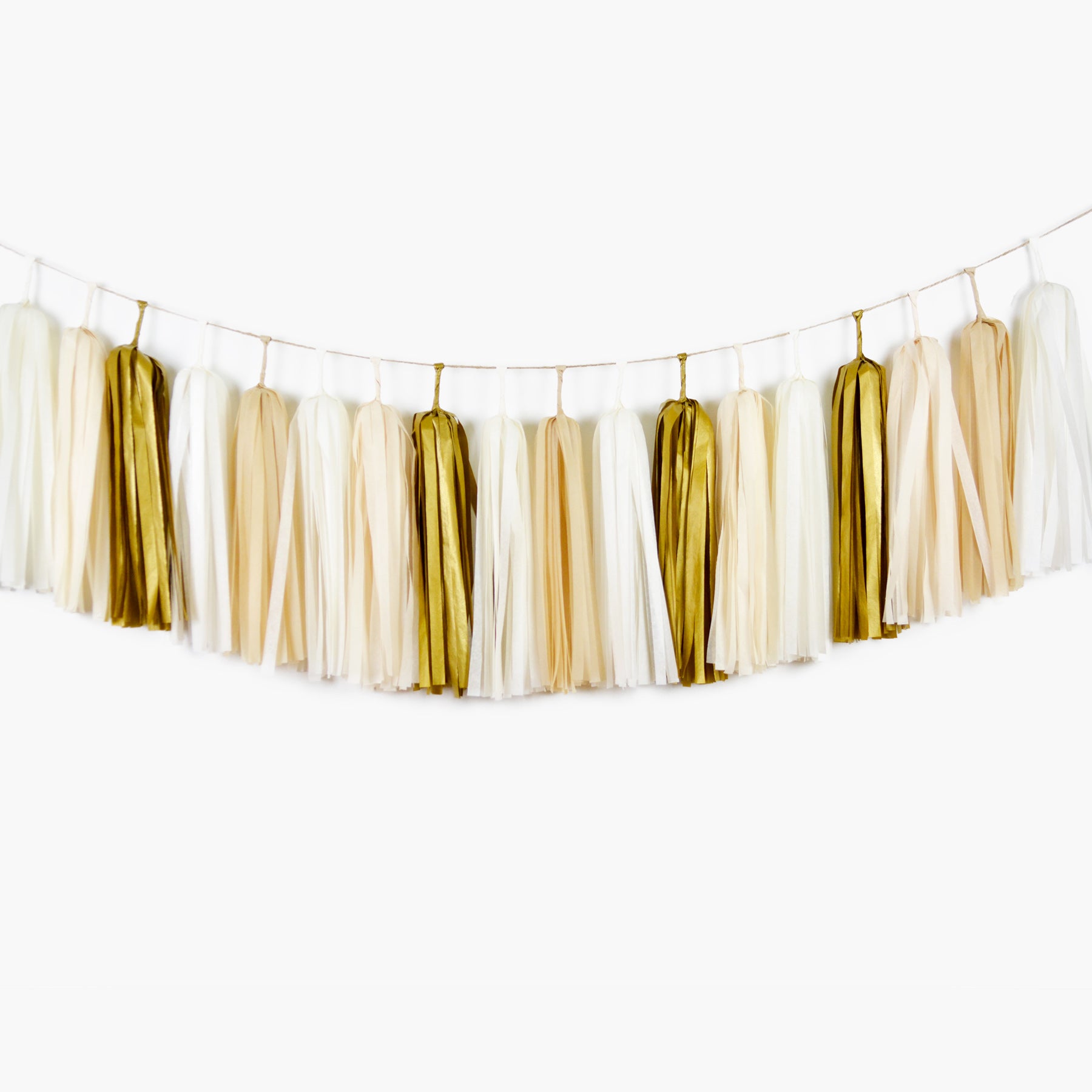 Gold Champagne Tassel Garland - Neutral Color Party Garland, Neutral Nursery Wall Hanging Decoration, Bridal Shower Decoration, Baby Shower Garland