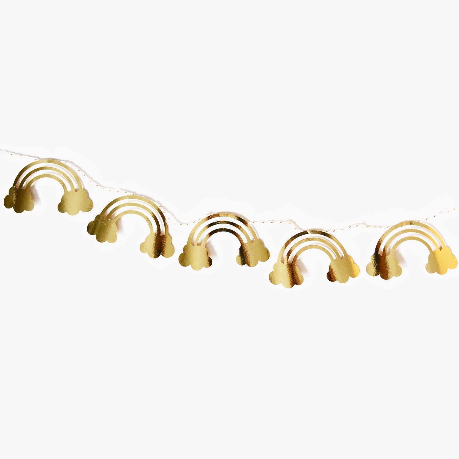 Gold Foil Rainbow Banner - Gold Rainbow Birthday Party Banner Decoration, St Patrick's Day Party Decoration, Rainbow Birthday Party, Baby Shower, Rainbow Nursery Decoration