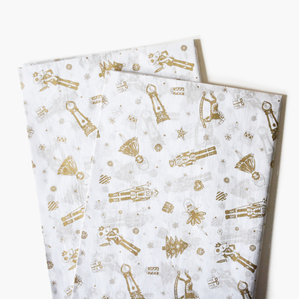 Golden Nutcrackers and Ballet Dancers Tissue Paper - Modern Winter