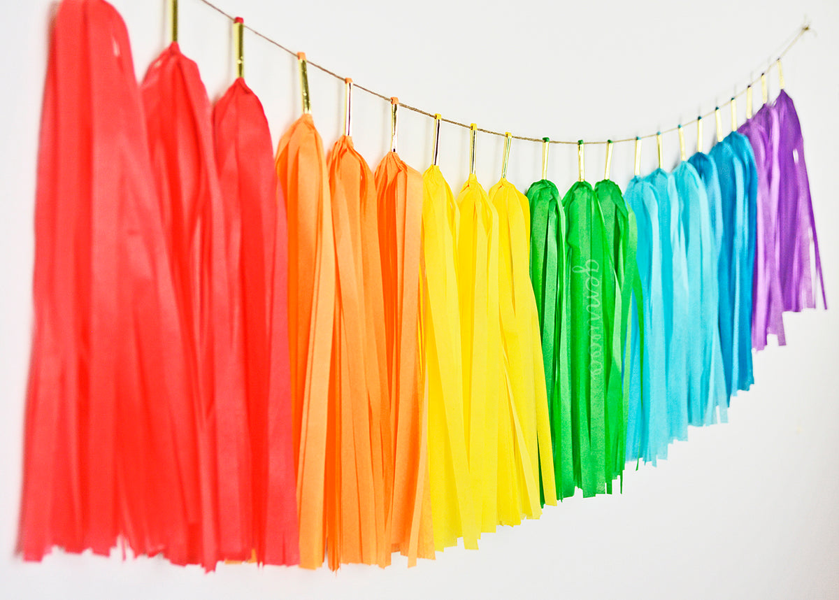 Gold Rainbow Tassel Garland