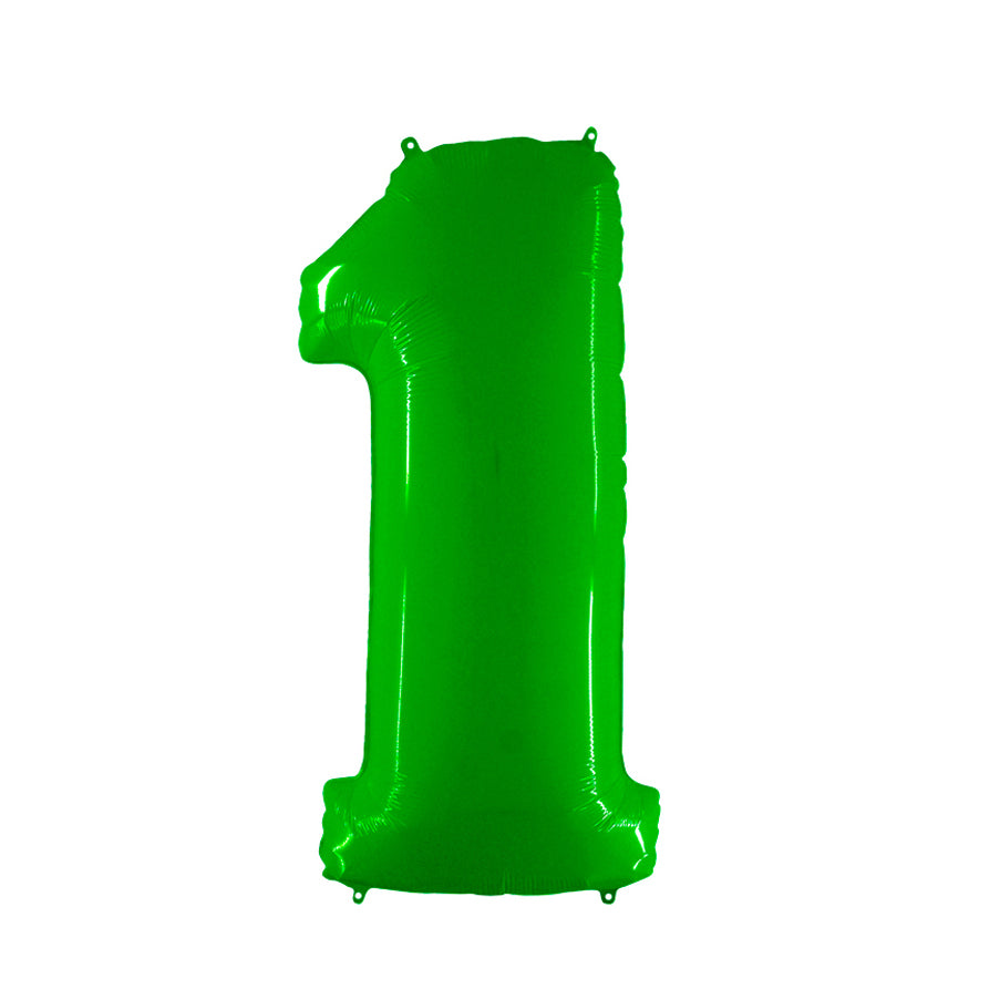 40-inch Jumbo Lime Green Number 1 Foil Balloon