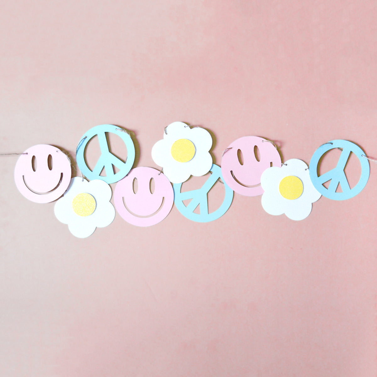 Groovy Symbol Banner | Smiley Face | Daisy | Peace