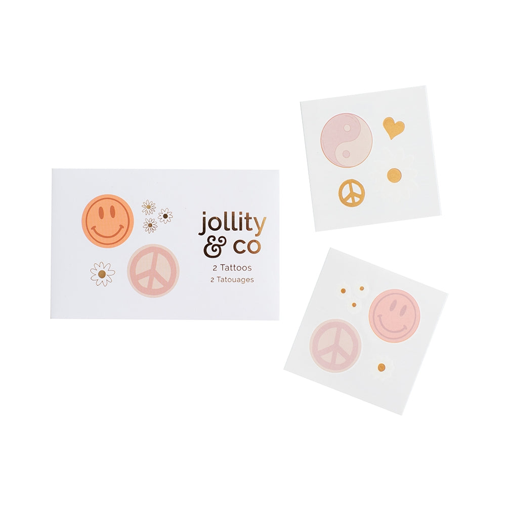 Peace and Love Temporary Tattoos