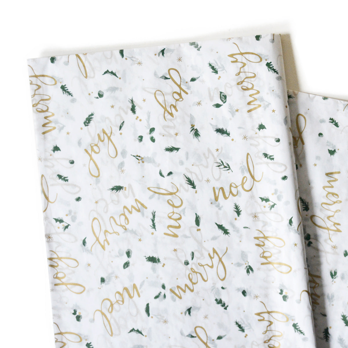 Christmas Scripts Patterned Tissue Paper - Modern Winter Holiday