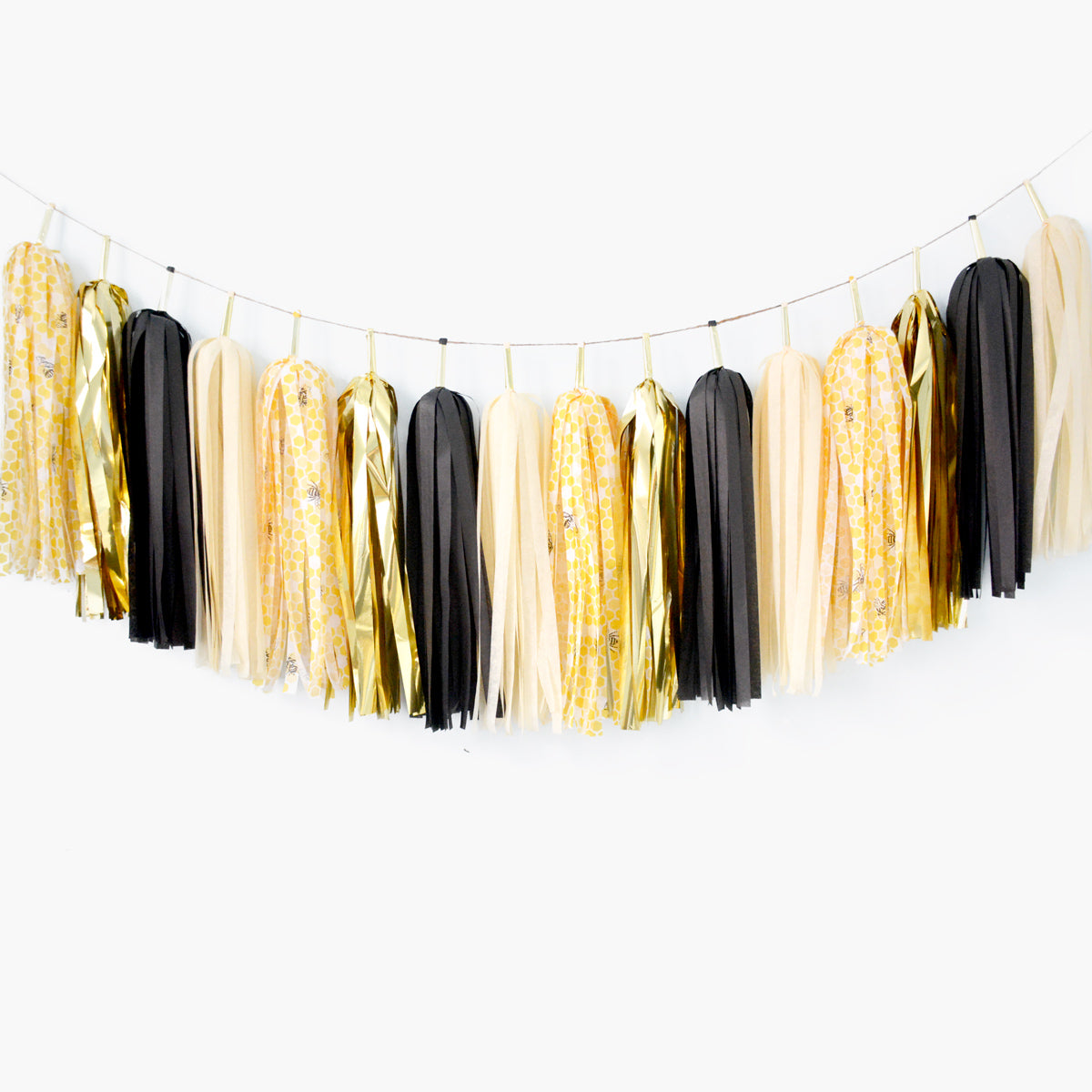 Honey Bees Tassel Garland - Happy BeeDay Birthday Party Decoration - What Will it Bee Gender Reveal Banner - Summer Garden Bees Theme Baby Shower