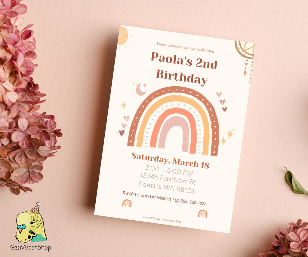 Customize 161+ Rainbow Birthday Invitation Templates Online - Canva