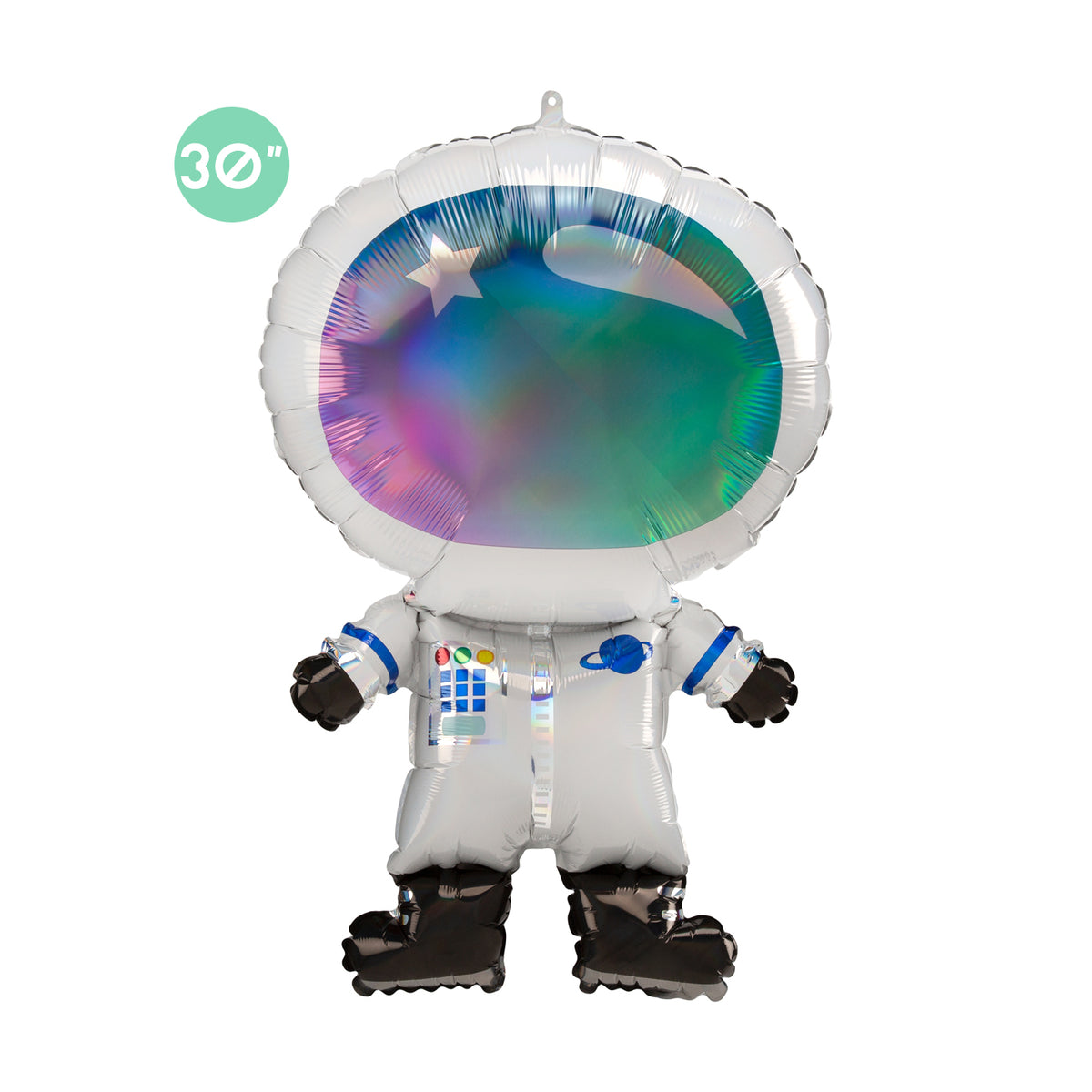 Iridescent Astronaut Foil Balloon GenWoo Shop Ottawa Space Themed Party Balloon Kids Outer Space Birthday Party Decorations